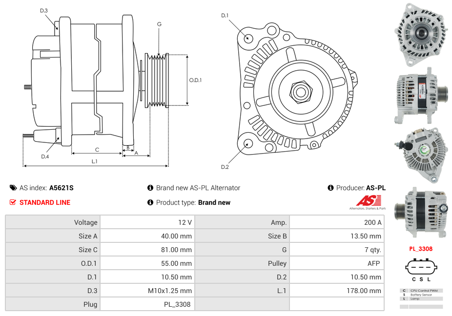Brand new AS-PL Alternator