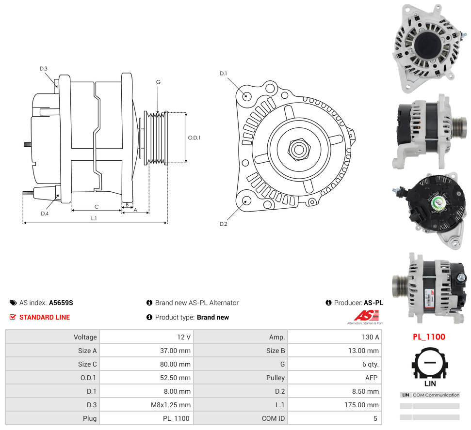Brand new AS-PL Alternator
