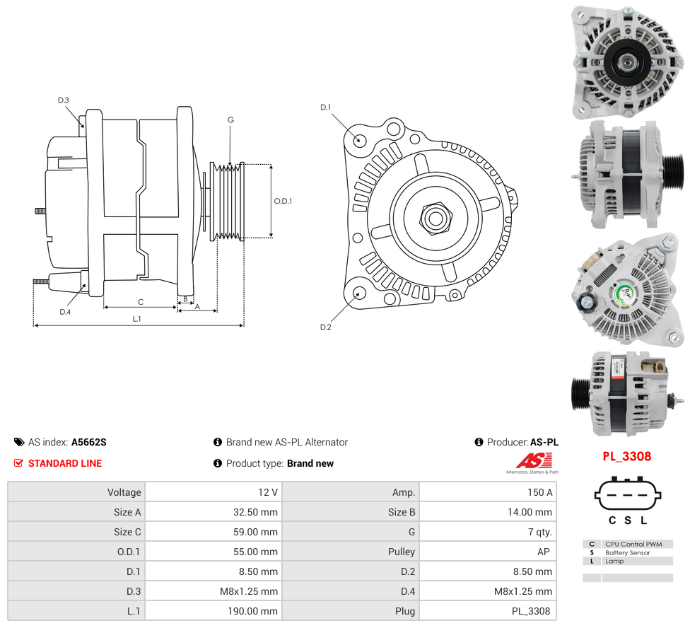 Brand new AS-PL Alternator