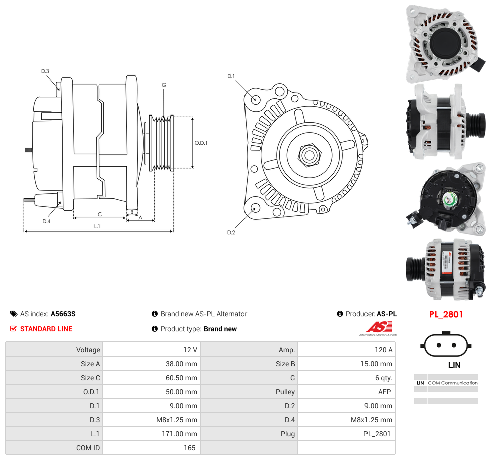 Brand new AS-PL Alternator