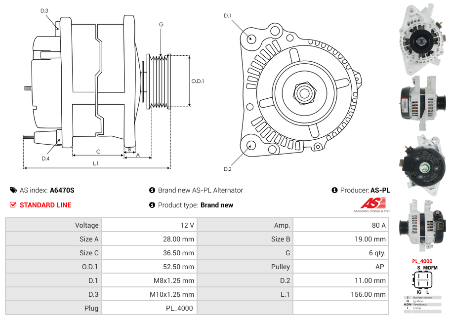Brand new AS-PL Alternator
