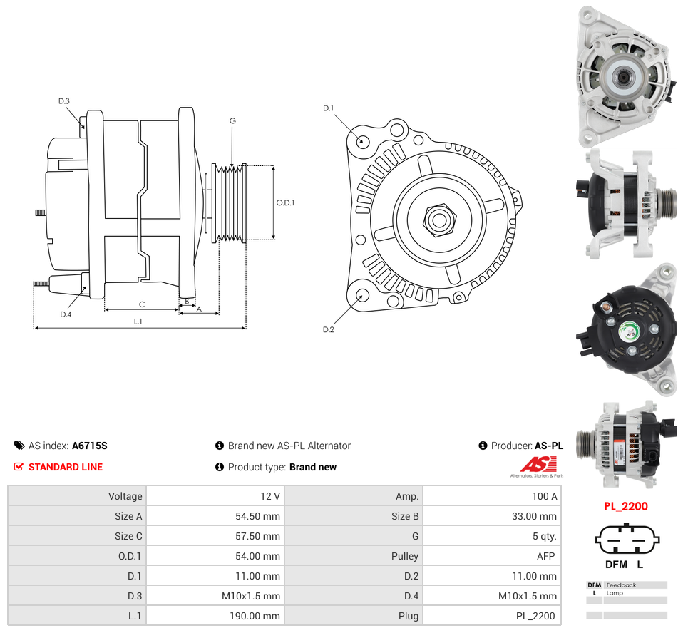 Brand new AS-PL Alternator