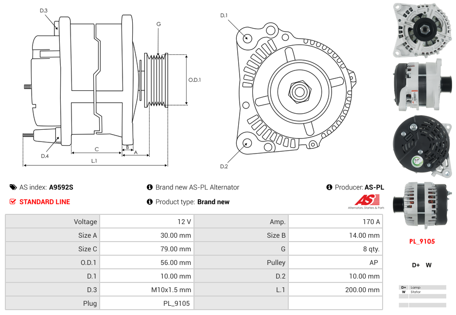 Brand new AS-PL Alternator