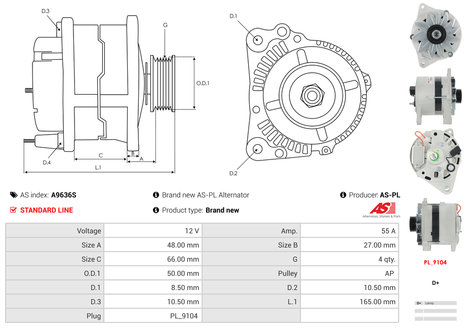 Brand new AS-PL Alternator