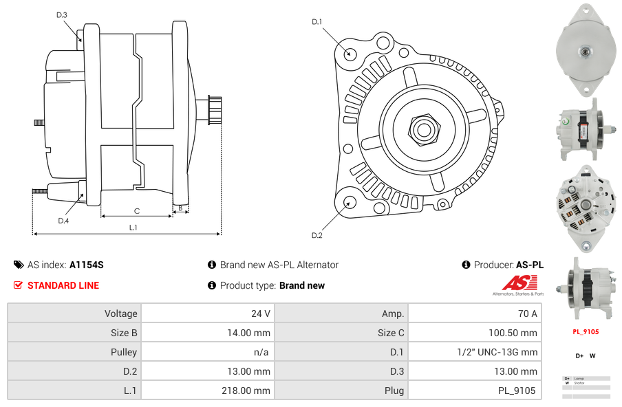 Brand new AS-PL Alternator