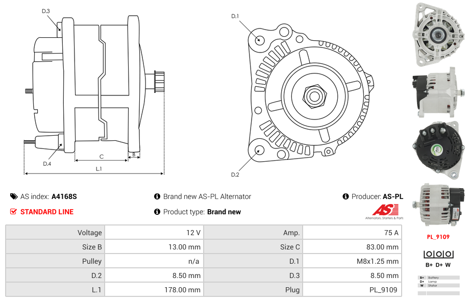 Brand new AS-PL Alternator