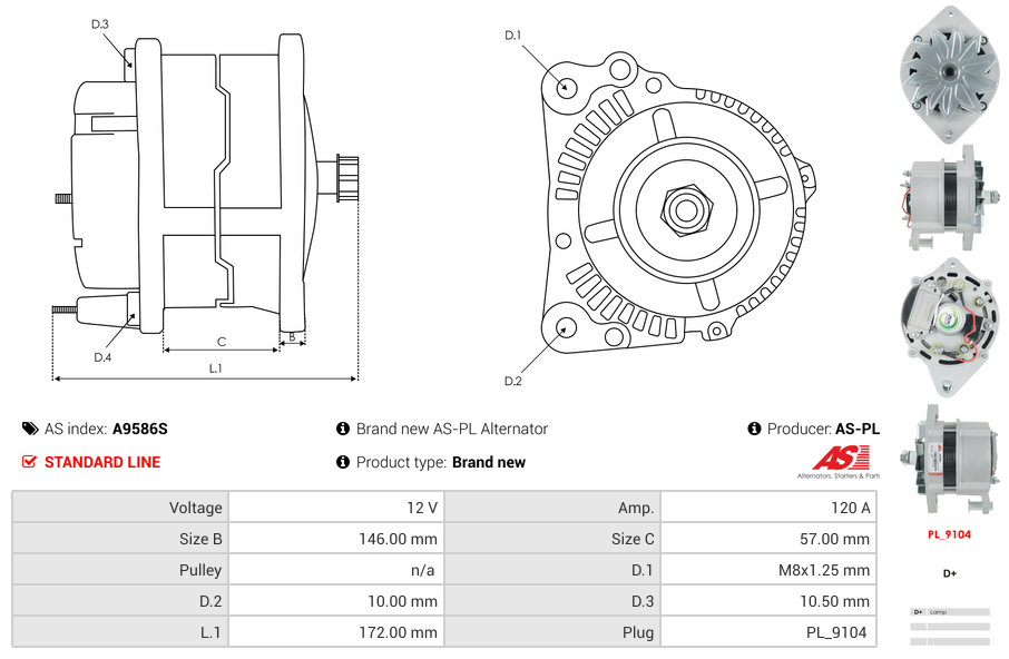 Brand new AS-PL Alternator