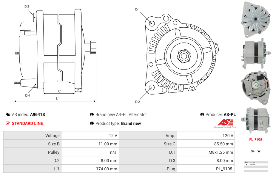 Brand new AS-PL Alternator