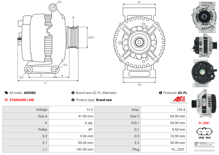Brand new AS-PL Alternator