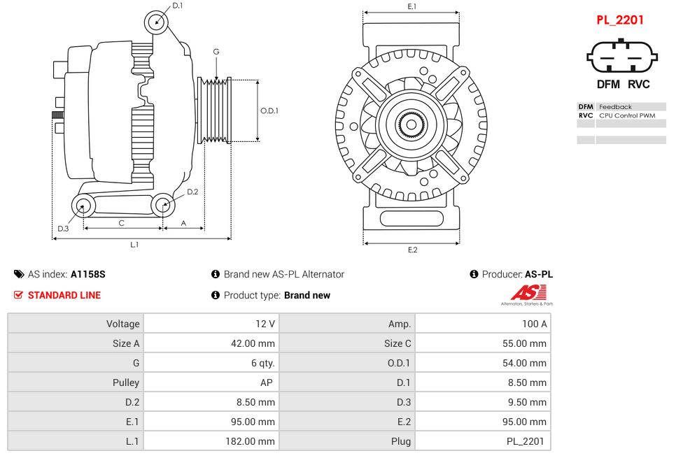 Brand new AS-PL Alternator