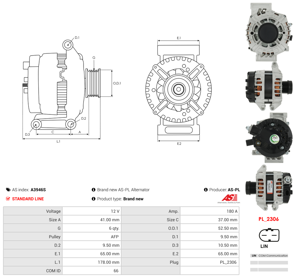 Brand new AS-PL Alternator