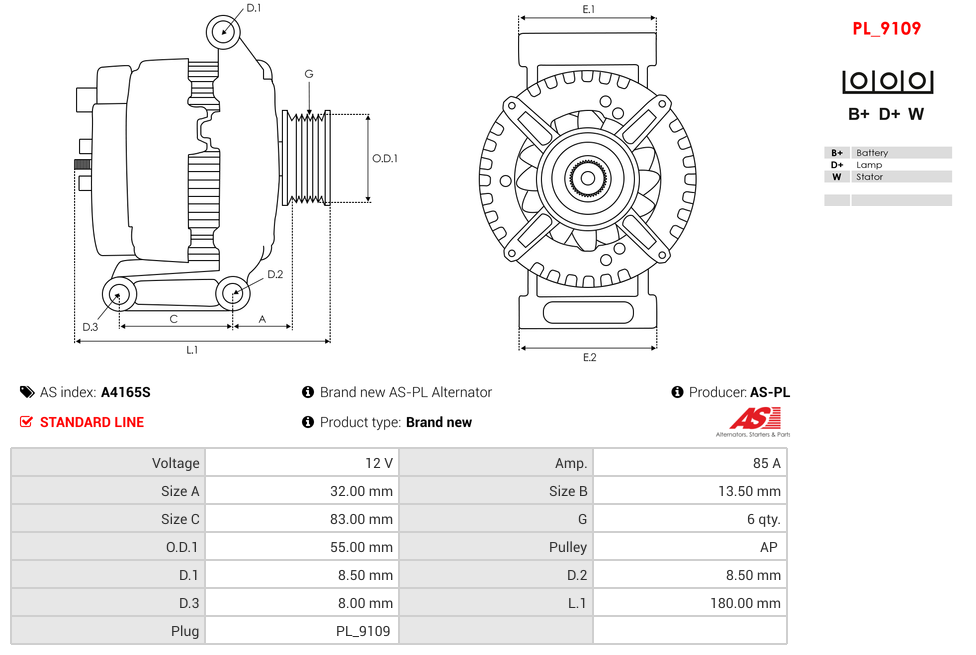 Brand new AS-PL Alternator