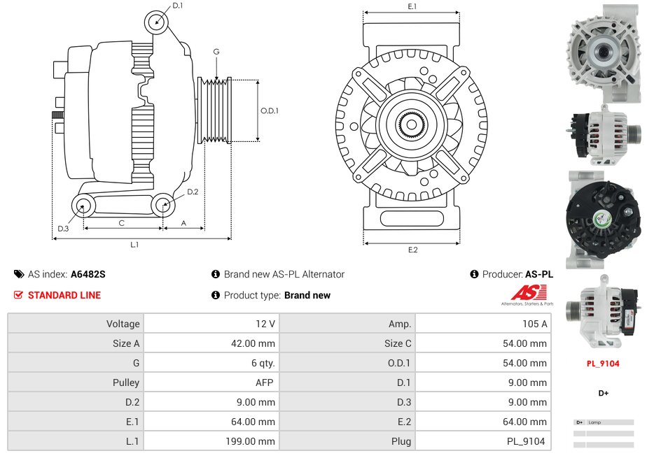 Brand new AS-PL Alternator