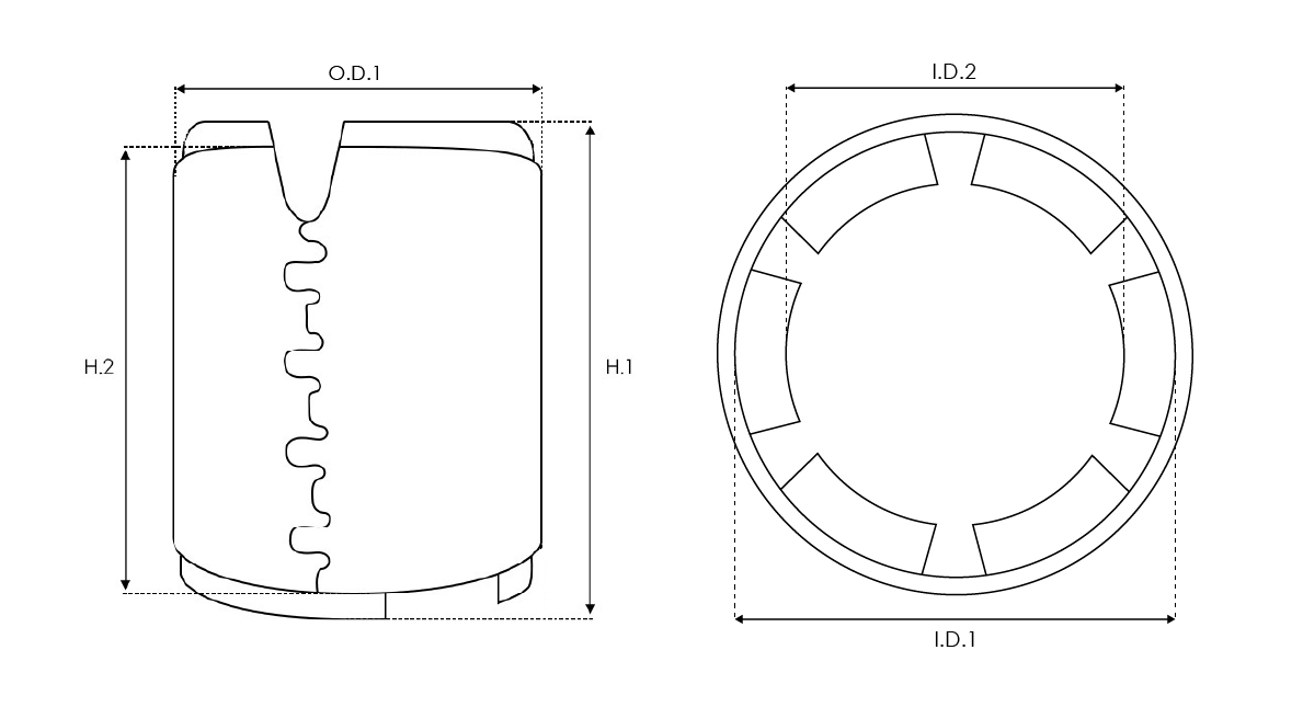 SF0130S — Startmotors magnetstatorer